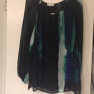 CALVIN KLEIN abstract print blouse